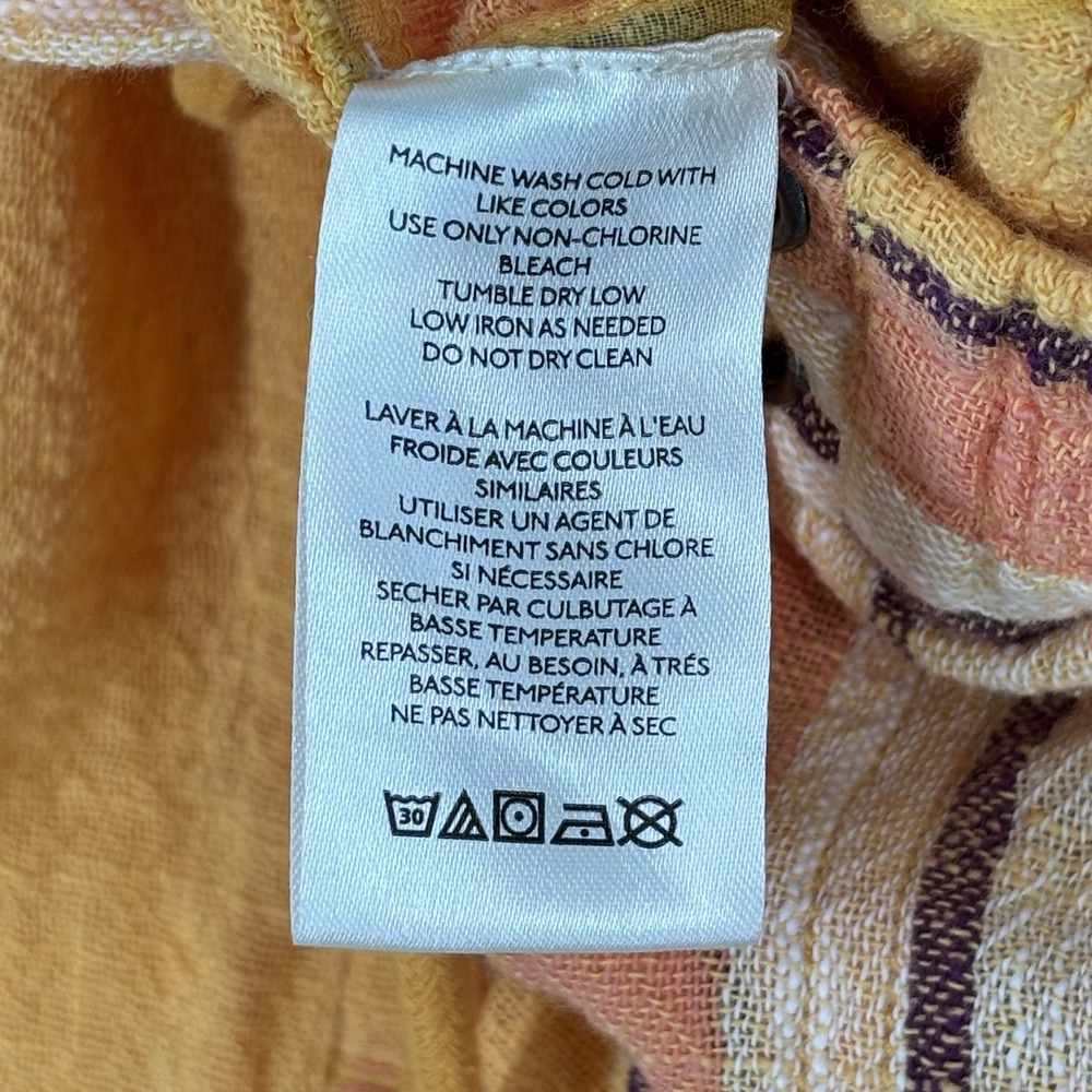 Free People Kalli Board Shorts Women's Size M Yellow Combo Cotton Drawstring NWT - Picture 4 of 10